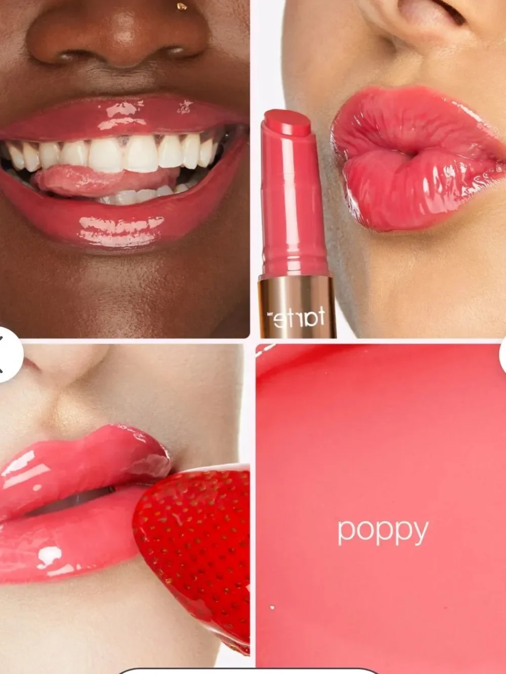 🌻 Tarte Poppy (Strawberry) Juicy Lip Plump New FullSz